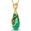  
Gemstone: Green Onyx
Gold Color: Yellow